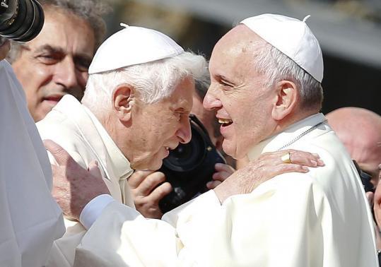 Two popes attend gathering of the wise and wrinkled at the Vatican