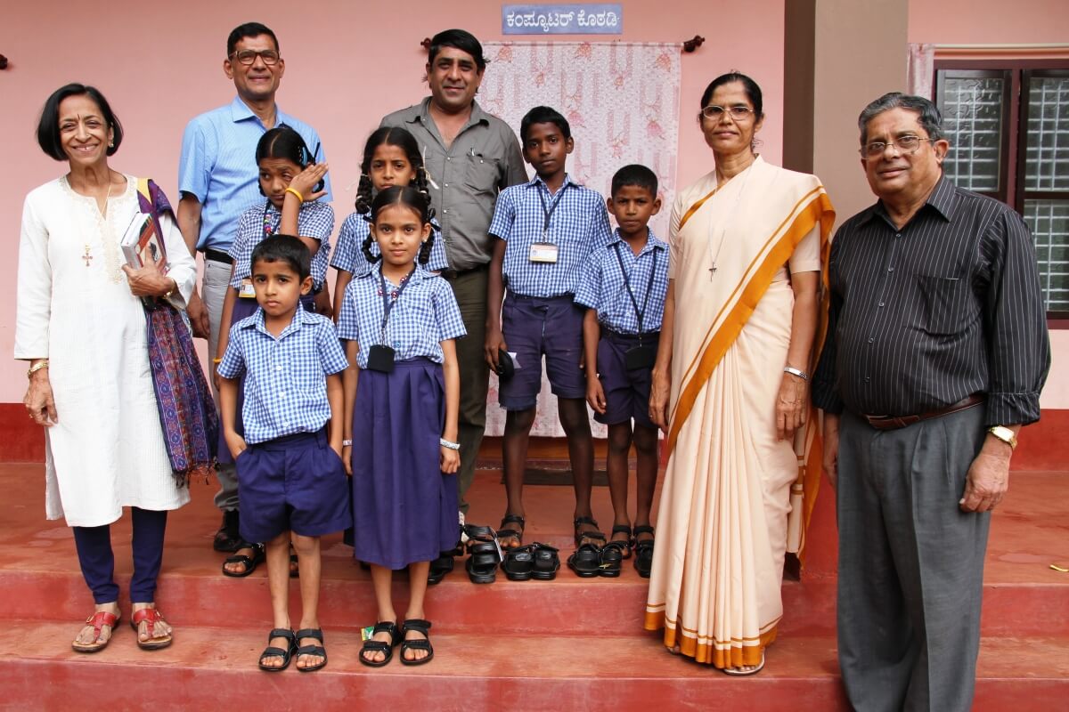 CASK distributes Footwear at St. Rafaels English Higher Primary school - Badyar